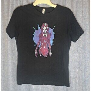 Wednesday Addams Undead Zombie Womens Large Graphic Tee Shirt Bella Canvas